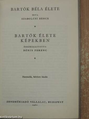 Bartók Béla élete képekben