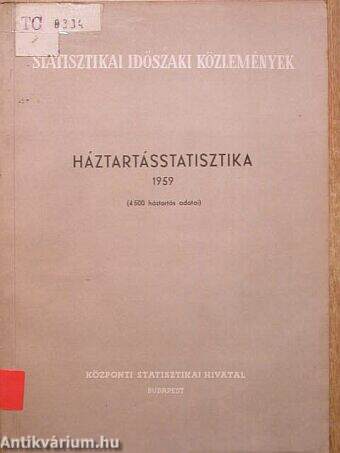 Háztartásstatisztika 1959