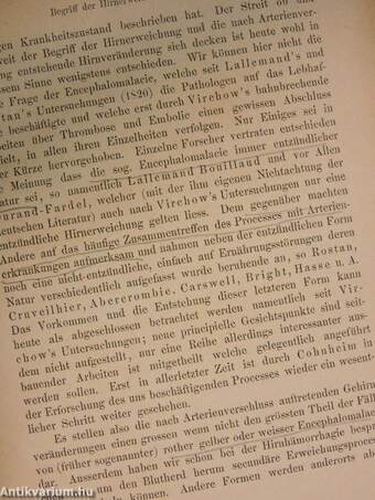 Handbuch der Speciellen Pathologie und Therapie XI/1. (töredék)