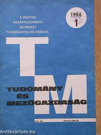 Tudomány és mezőgazdaság 1986. január-február