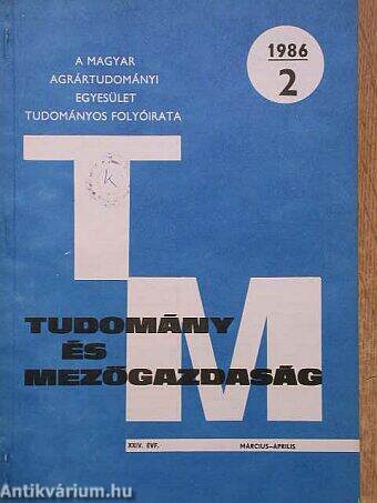 Tudomány és mezőgazdaság 1986. március-április