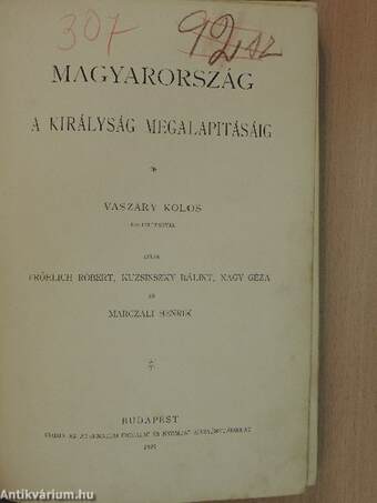 A Magyar Nemzet Története I. - ügynöki minta kötet