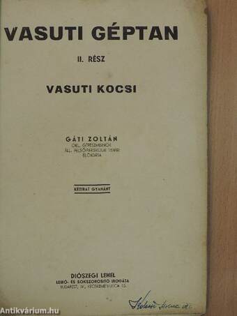 Vasuti géptan II.