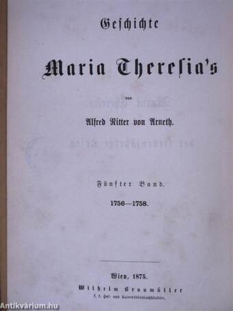 Geschichte Maria Theresia's 5. (töredék) (gótbetűs)