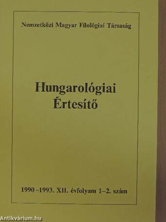 Hungarológiai Értesítő 1990-1993/1-2.