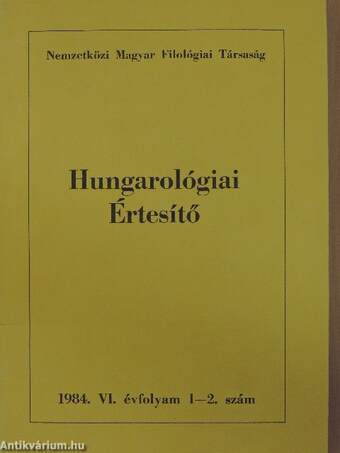 Hungarológiai Értesítő 1984/1-4.