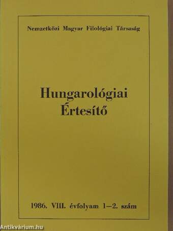 Hungarológiai Értesítő 1986/1-2.