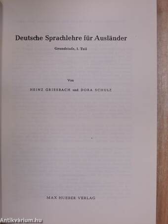 Deutsche Sprachlehre für Ausländer Grundstufe 1.