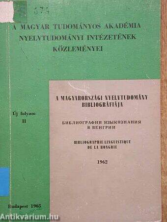 A magyarországi nyelvtudomány bibliográfiája