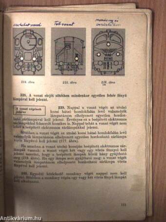 Jelzési utasítás olyan vasutak részére, amelyeken a forgalmi szolgálatot a MÁV F. 2. sz. forgalmi utasítása szerint végzik (rossz állapotú)