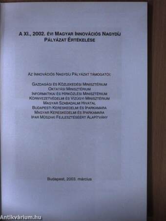 Innovációs nagydíj 2002.