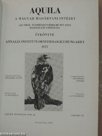 Aquila - A Magyar Madártani Intézet évkönyve 1975