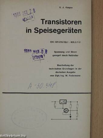 Transistoren in Speisegeräten