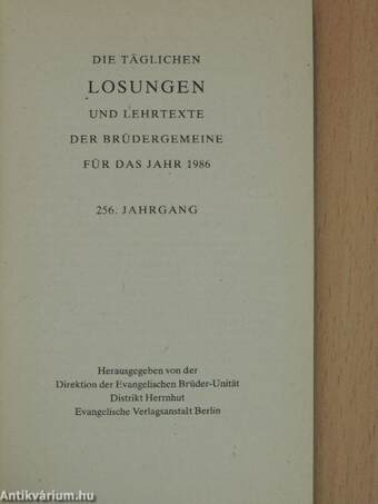 Losungen 1986