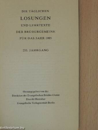 Losungen 1985