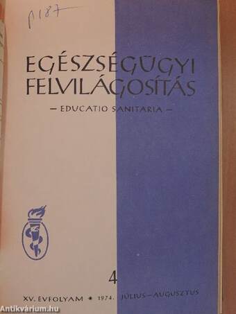 Népegészségügy 1974./Egészségügyi felvilágosítás 1967., 1973-74./Gyógyszerészet 1973-74./Medicus Universalis 1973./Gyógyfürdőügy 1973./Orvosi hetilap 1972-74. (vegyes számok) (14 db)