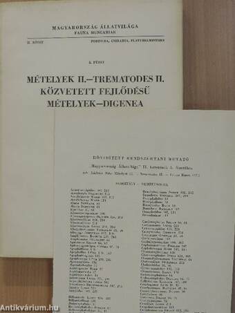 Mételyek II.-Trematodes II.