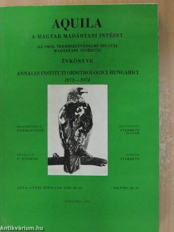Aquila - A Magyar Madártani Intézet évkönyve 1973-1974