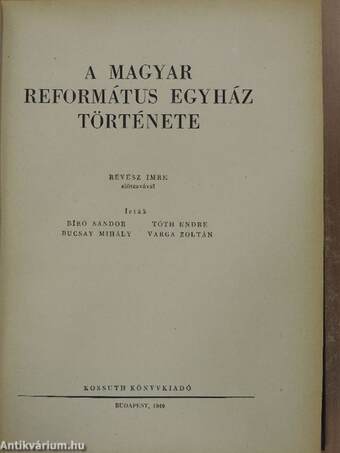 A magyar református egyház története