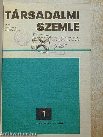 Társadalmi Szemle 1969. (nem teljes évfolyam)