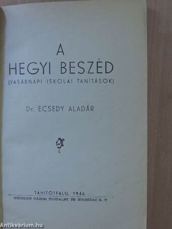 A hegyi beszéd