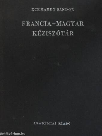 Francia-magyar kéziszótár 