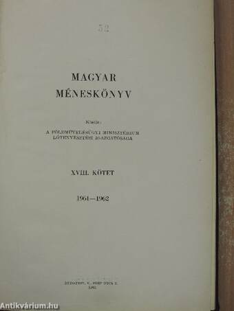 Magyar méneskönyv XVIII./Félvér méneskönyv IV.