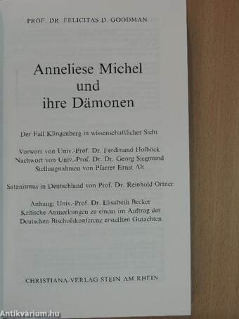 Anneliese Michel und ihre Dämonen