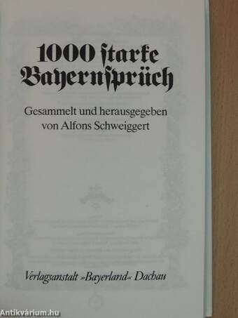 1000 starke Bayernsprüch