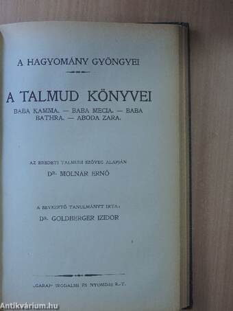 A Talmud könyvei V-VIII.