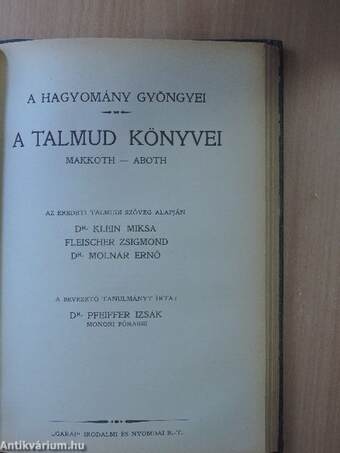 A Talmud könyvei V-VIII.