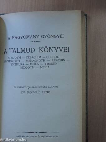 A Talmud könyvei V-VIII.