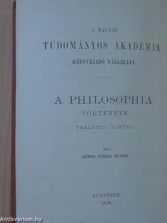 A philosophia története I-III.