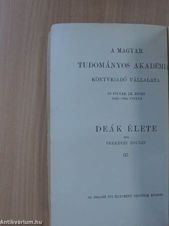 Deák élete III. (töredék)