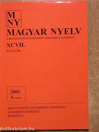 Magyar Nyelv 2001/4.