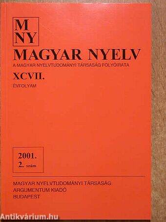 Magyar Nyelv 2001. június