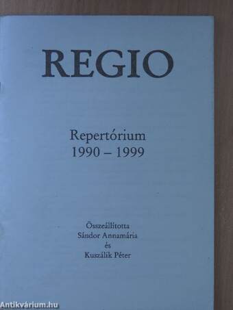 Regio Repertórium 1990-1999