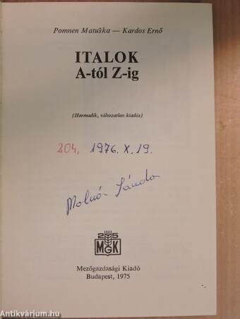 Italok A-tól Z-ig