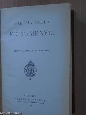 Vargha Gyula költeményei