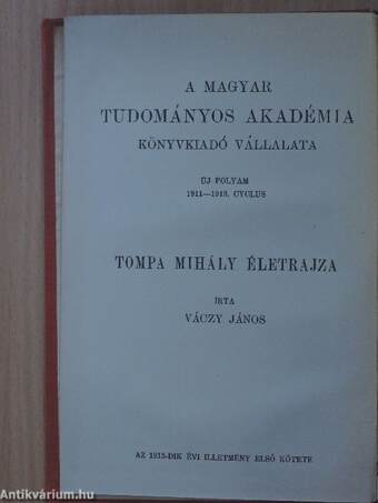 Tompa Mihály életrajza