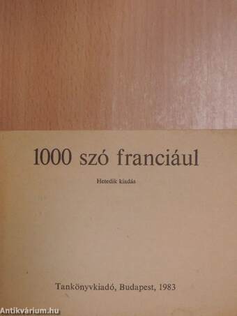 1000 szó franciául 