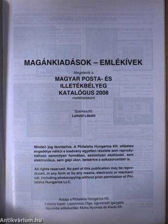 Magánkiadások - Emlékívek