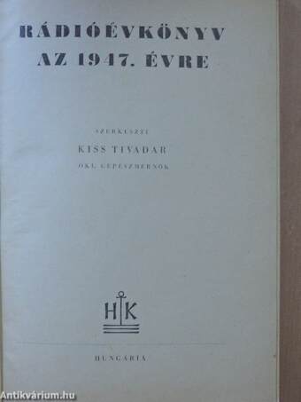 Rádióévkönyv az 1947. évre