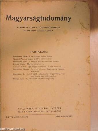 Magyarságtudomány 1942. december