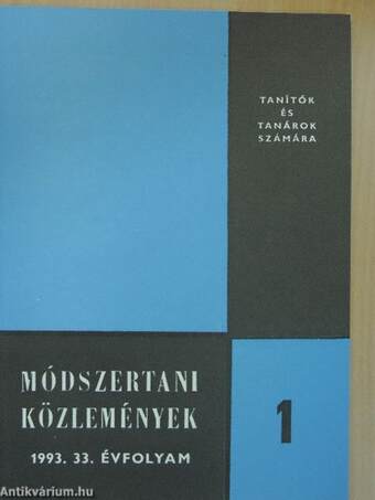 Módszertani közlemények 1993/1-5.