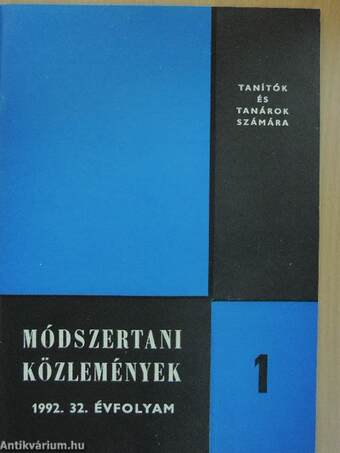 Módszertani közlemények 1992/1-5.