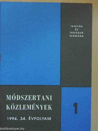 Módszertani közlemények 1994/1-5.