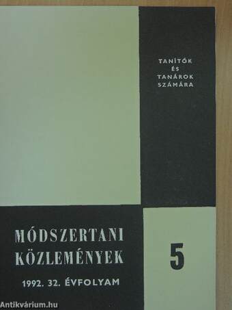 Módszertani közlemények 1992/5.