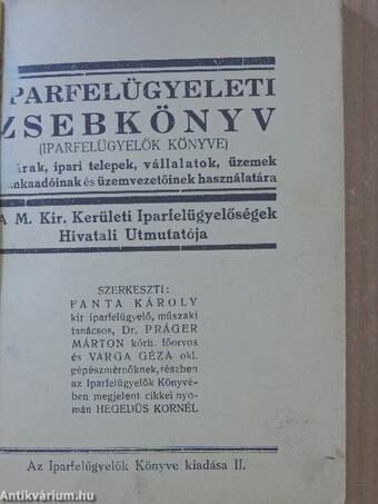 Iparfelügyeleti zsebkönyv