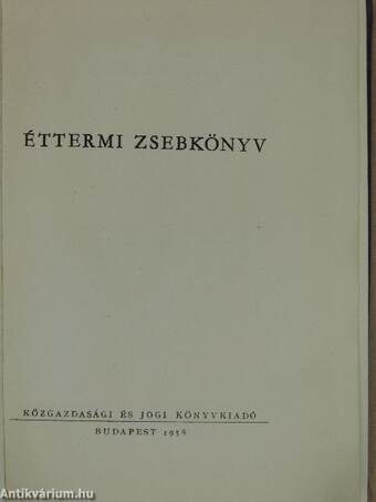 Éttermi zsebkönyv